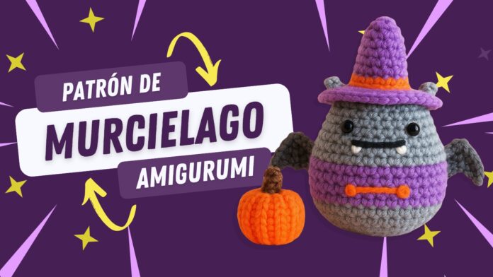 Adorable-patrón-amigurumi-de-murciélago