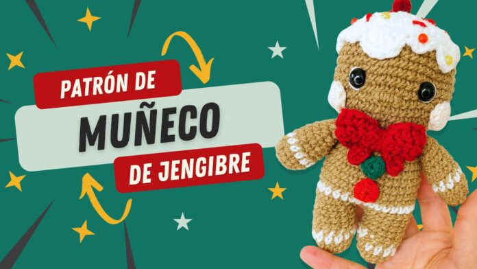 Adorable-patrón-amigurumi-de-muñeco-de-jengibre
