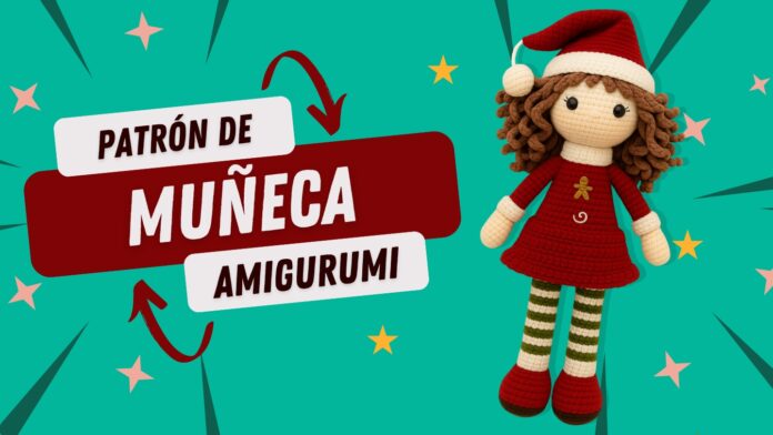 Adorable-patrón-de-muñeca-de-Navidad