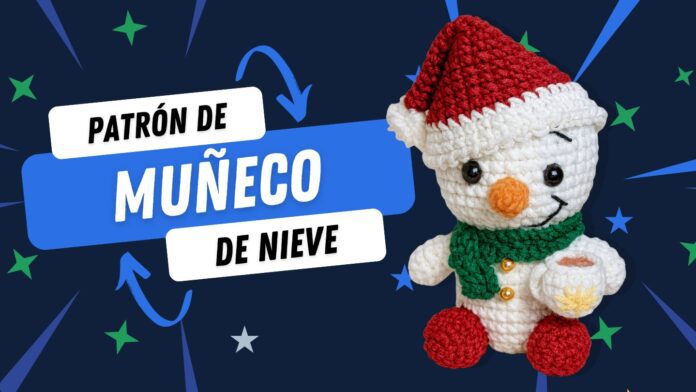 Patrón-amigurumi-de-muñeco-de-nieve-para-Navidad