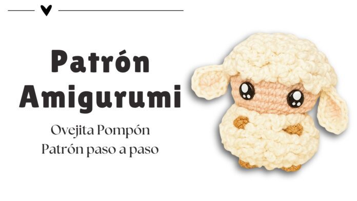 Tierno-patrón-amigurumi-de-Ovejita-Pompón